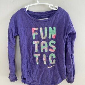 Nike toddler 4 Purple Funtastic Long Sleeve graphic T-shirt